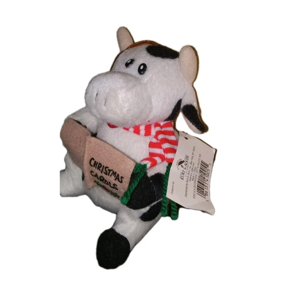 Kurt Adler Carolin Critters Cow Plush Ornament 6